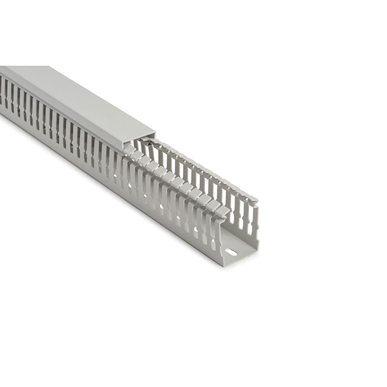 Halogen Free Slotted Wiring Duct & Cover, without Adhesive, 80mm x 80mm, Piece/ABS, Gray, 12 m/Box