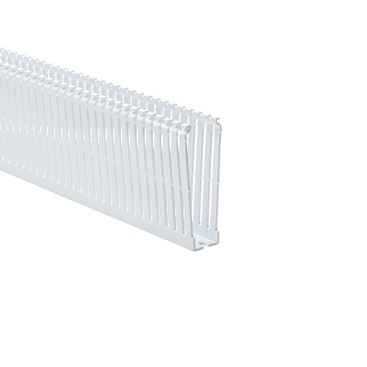 High Density Slotted Wall Wiring Duct, 1" x 4", Non-Adhesive, PVC, White, 30ft/Box