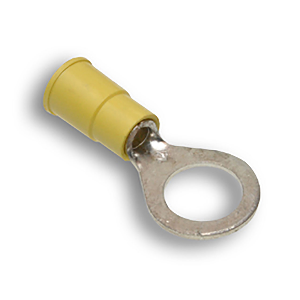 Yellow Vinyl Ring Terminal 6-8 Stud 100/Bag