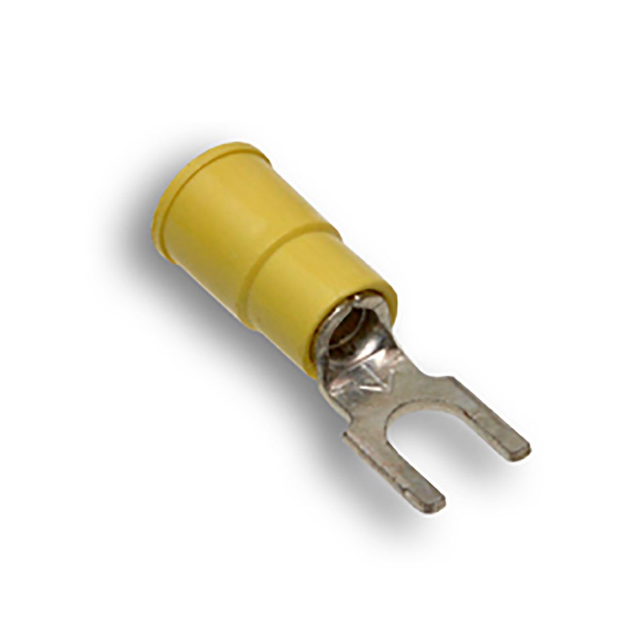 Yellow Nylon Spade Terminal 8-10 Stud 100/Bag