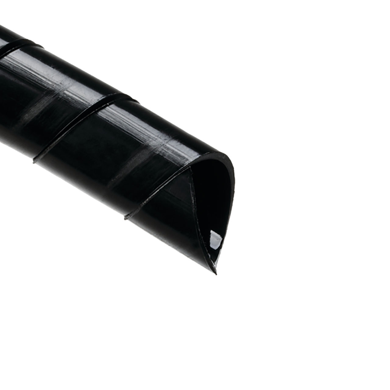 Spiralwrap Protective Sheathing, 0.5" Diameter, PA6, Black, 100 ft/roll