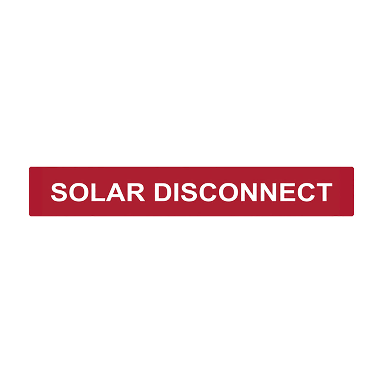 Solar Label, Reflective, SOLAR DISCONNECT, 6.5" x 1.0", VL, Red, 50/roll