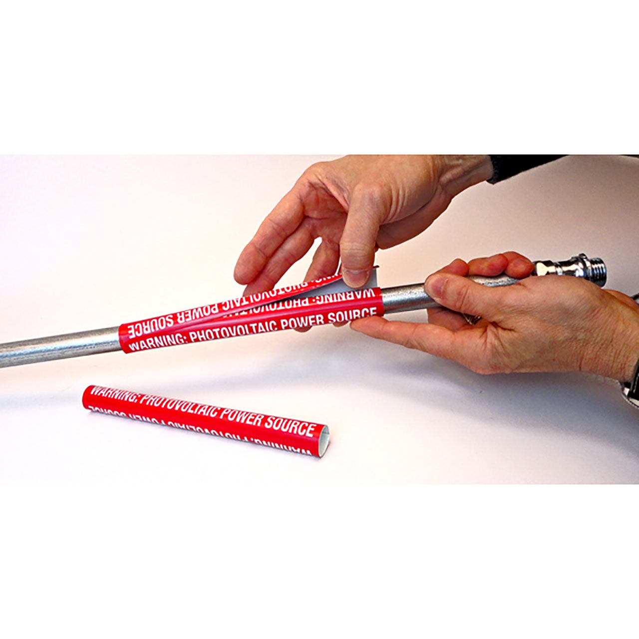 Solar Circuit Marker, CAUTION: SOLAR CIRCUIT, 7.25" x 5", VL, Red, 25 per Package