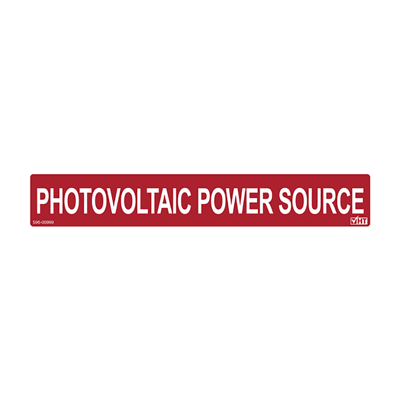 Solar Label, PHOTOVOLTAIC POWER SOURCE, 6.5" X 1.0", VL, Red, 50/roll