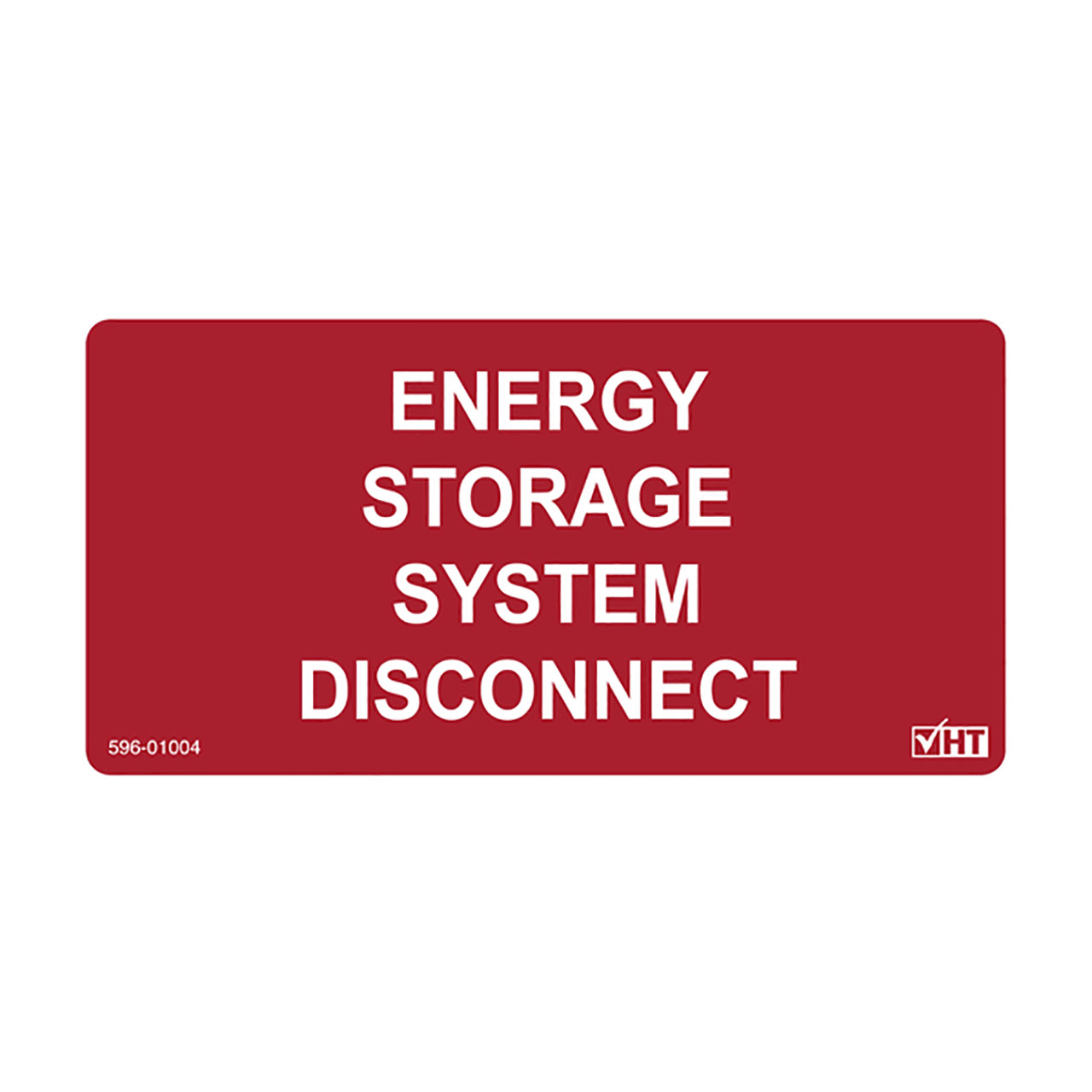 Solar Label, ENERGY STORAGE SYSTEM DISCONNECT LABEL, 4.0" X 2.0", VL, Red, 50/roll