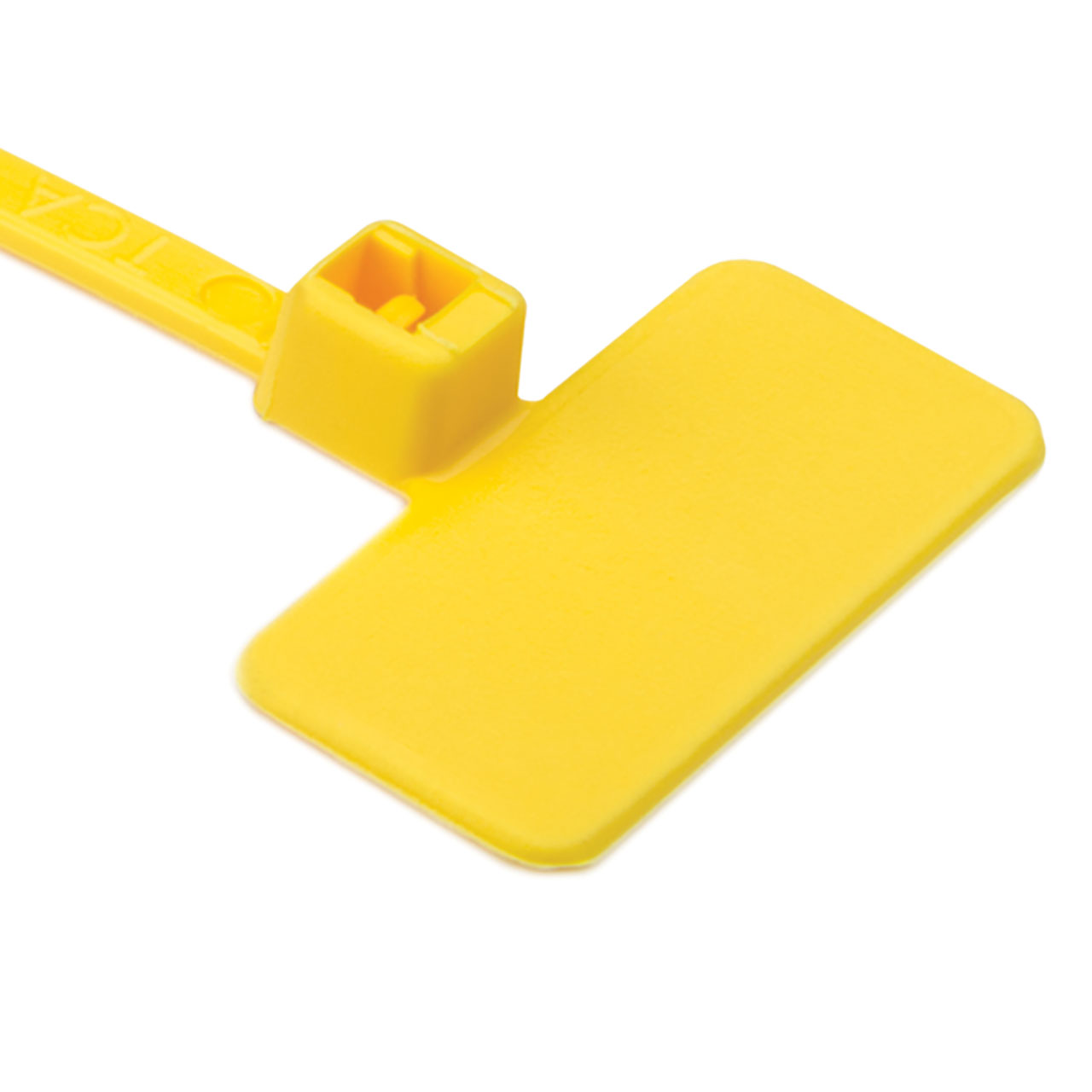 Identification Tie, 4.3" Long, 18lb Tensile Strength, PA66, Yellow, 200 per Package