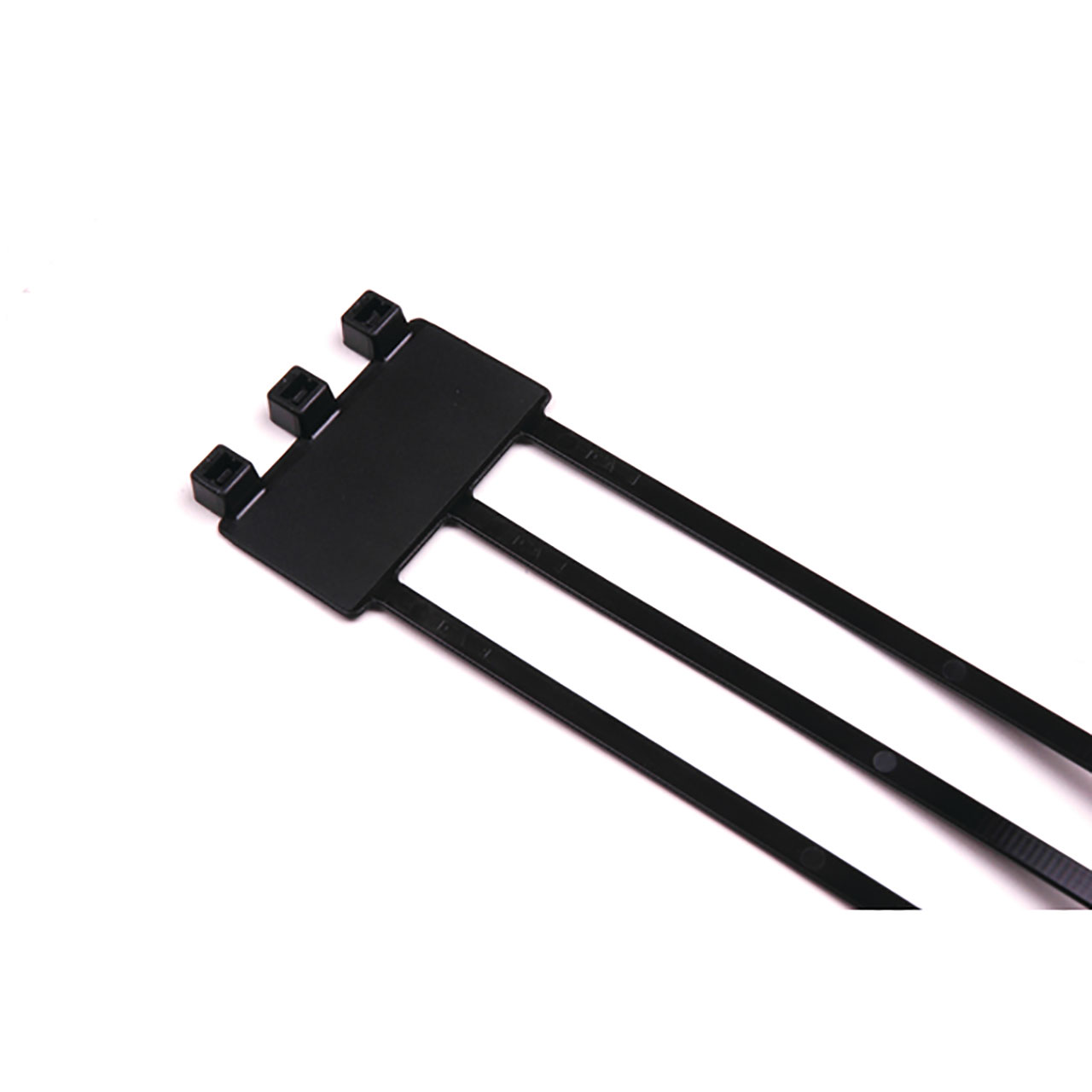Identification Tie, 8" Long, 3-Tie, 50lb Tensile Strength, PA66, Black, 50 per Package