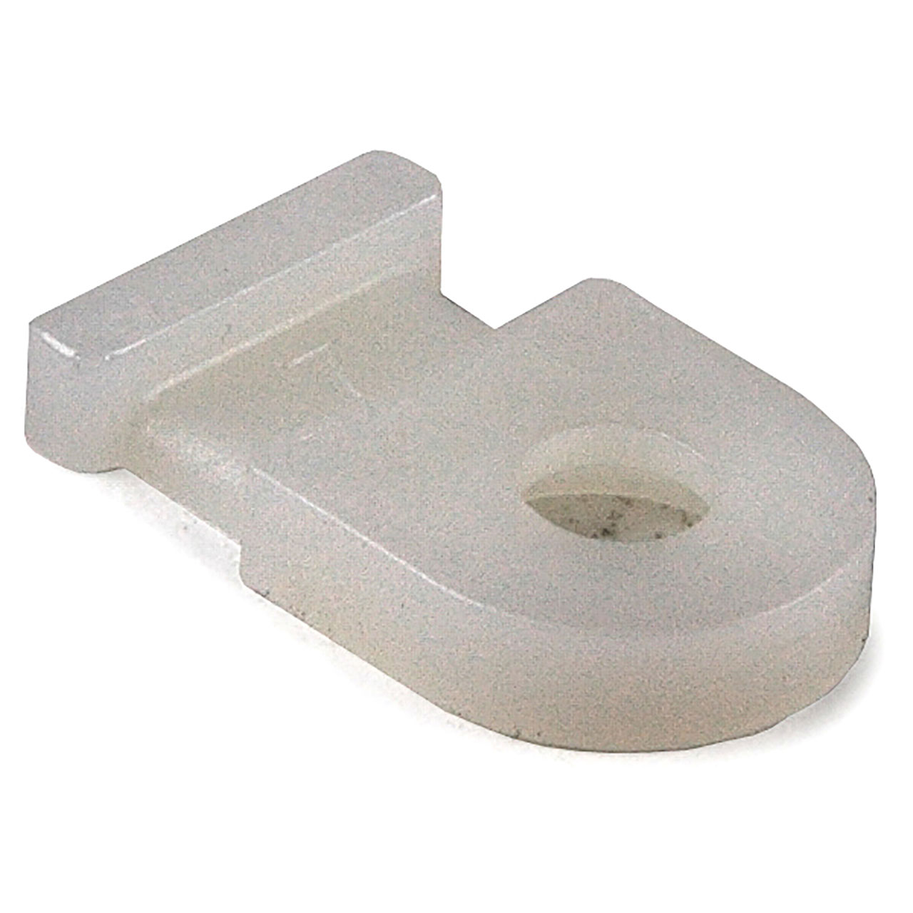 Cable Tie Anchor Mount, 0.50 x .312" .13" Hole Dia, 0.1" Max Tie Width, PA66, Natural, 100 per Package