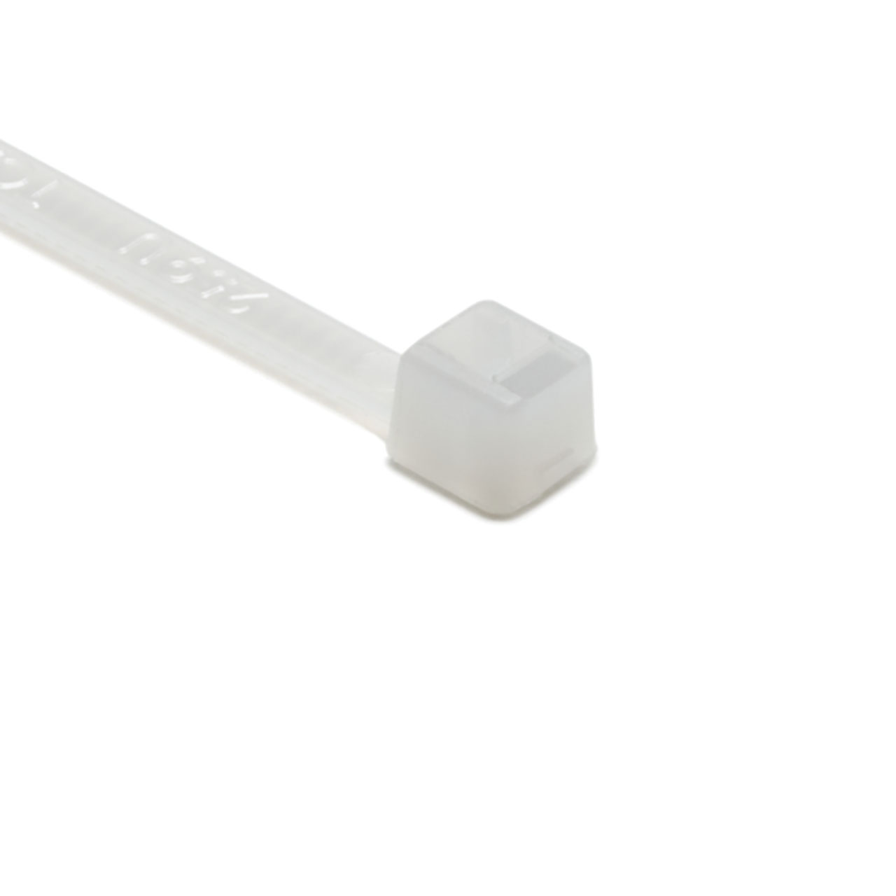 Cable Tie, 4" Long, 8lb Tensile Strength, PP, Natural, 1000 per Package