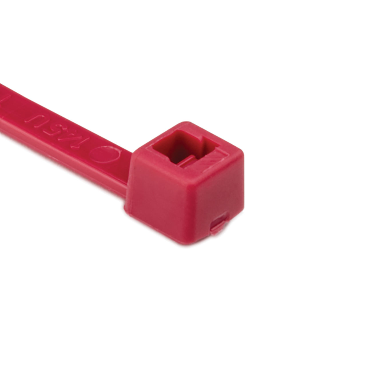 Cable Tie, 6" Long, UL Rated, 30lb Tensile Strength, PA66, Red, 100 per Package