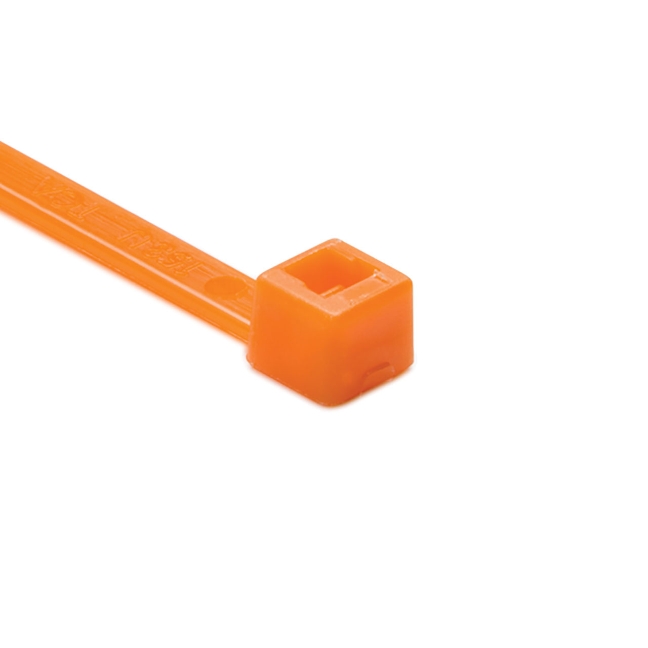 MilSpec Cable Tie, 6" Long, MS3367, UL Rated, 30lb Tensile Strength, PA66, Orange, 1000 per Package