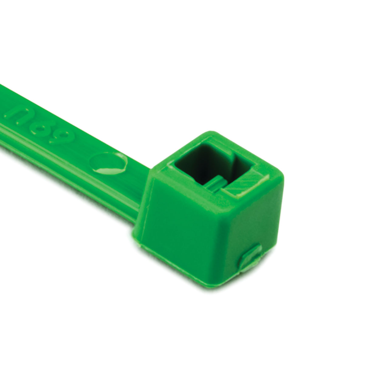 Cable Tie, 6" Long, UL Rated, 30lb Tensile Strength, PA66, Green, 100 per Package