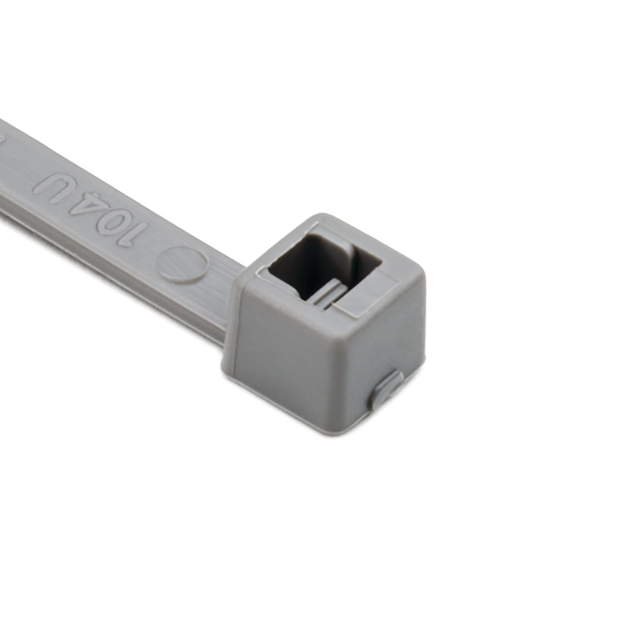 Cable Tie, 6" Long, UL Rated, 30lb Tensile Strength, PA66, Gray, 100 per Package