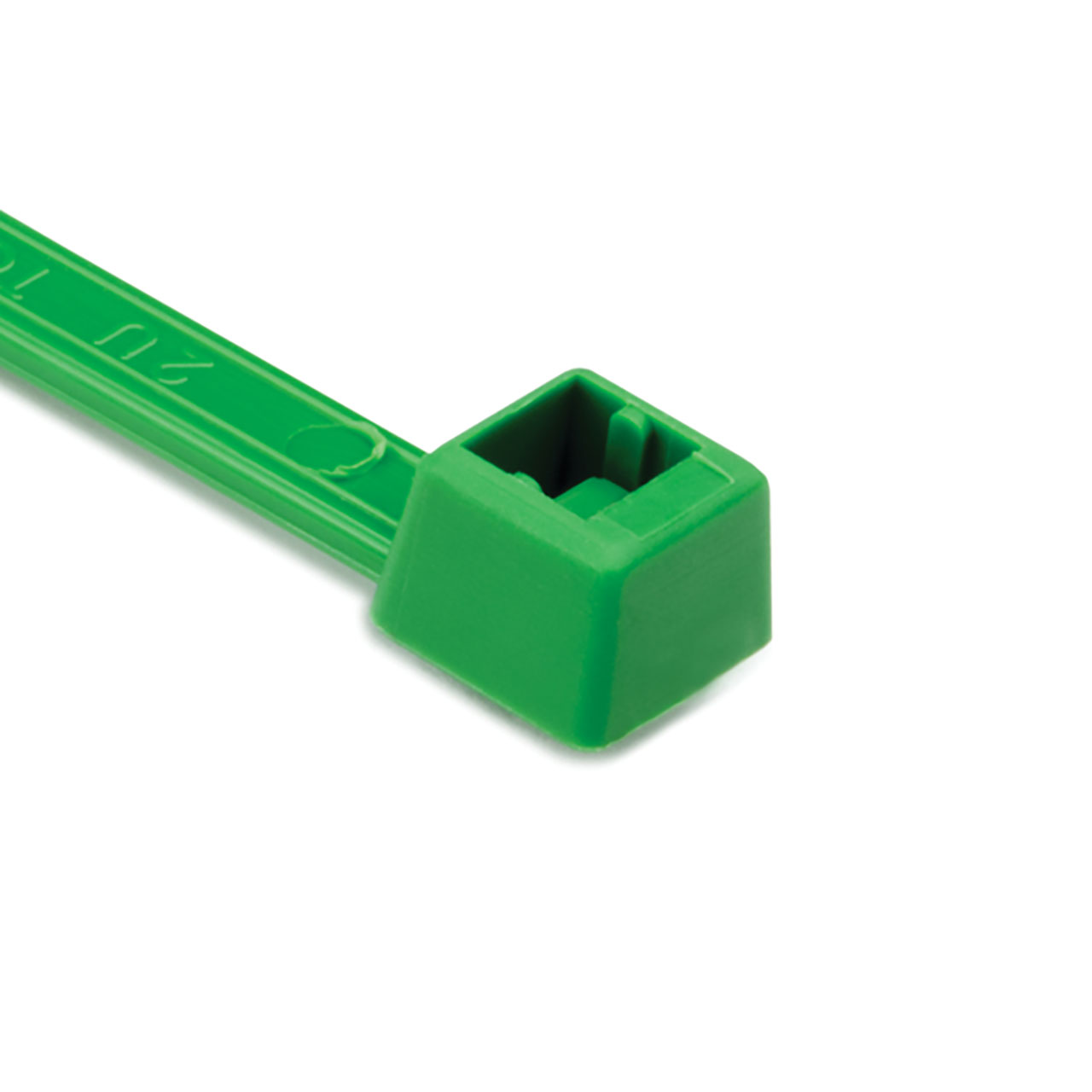 MilSpec Cable Tie, 15" Long, MS3367, UL Rated, 50lb Tensile Strength, PA66, Green, 1000 per Package