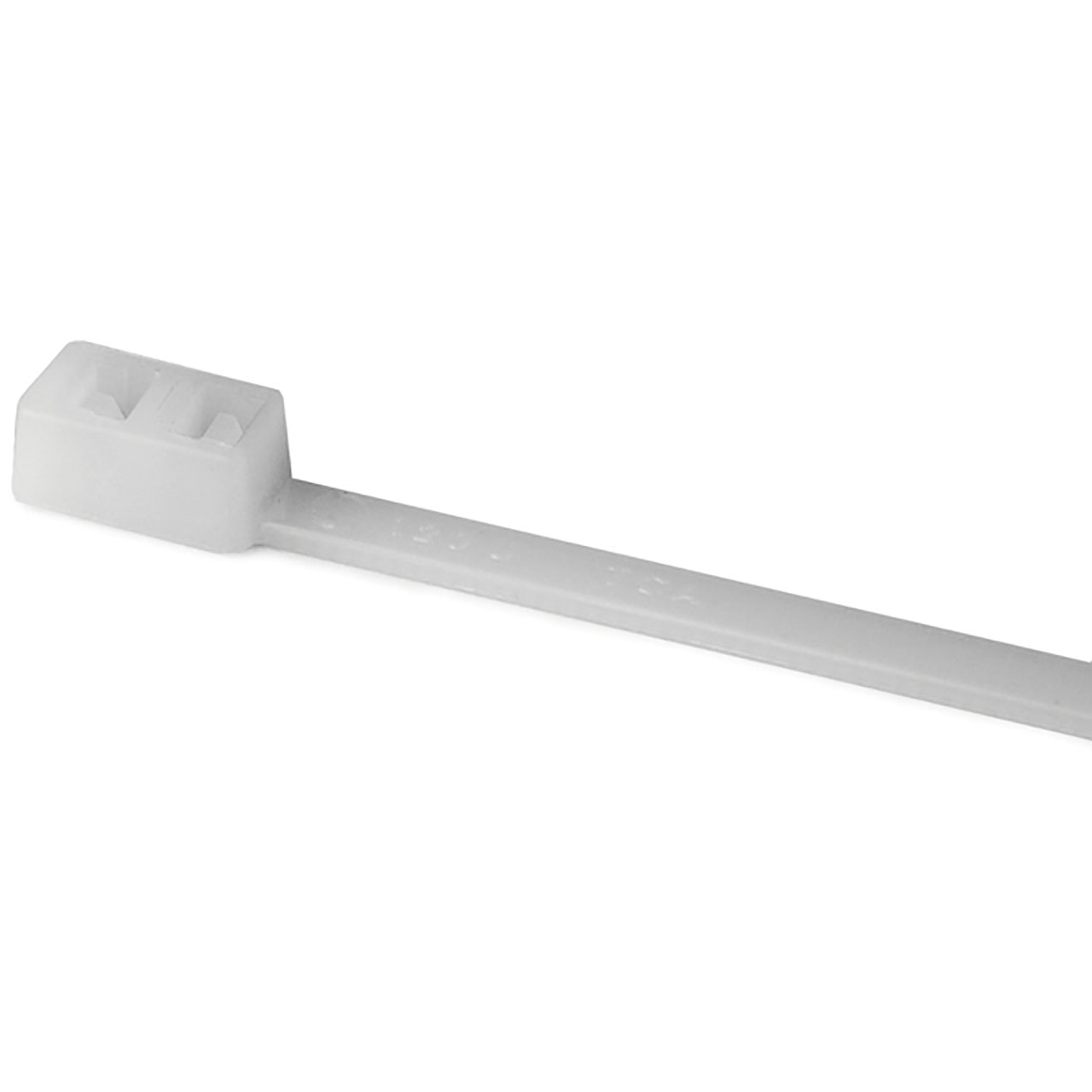 Double-Head Cable Tie, 15.6" Long, 50lb Tensile Strength, PA66, Natural, 1000 per Package