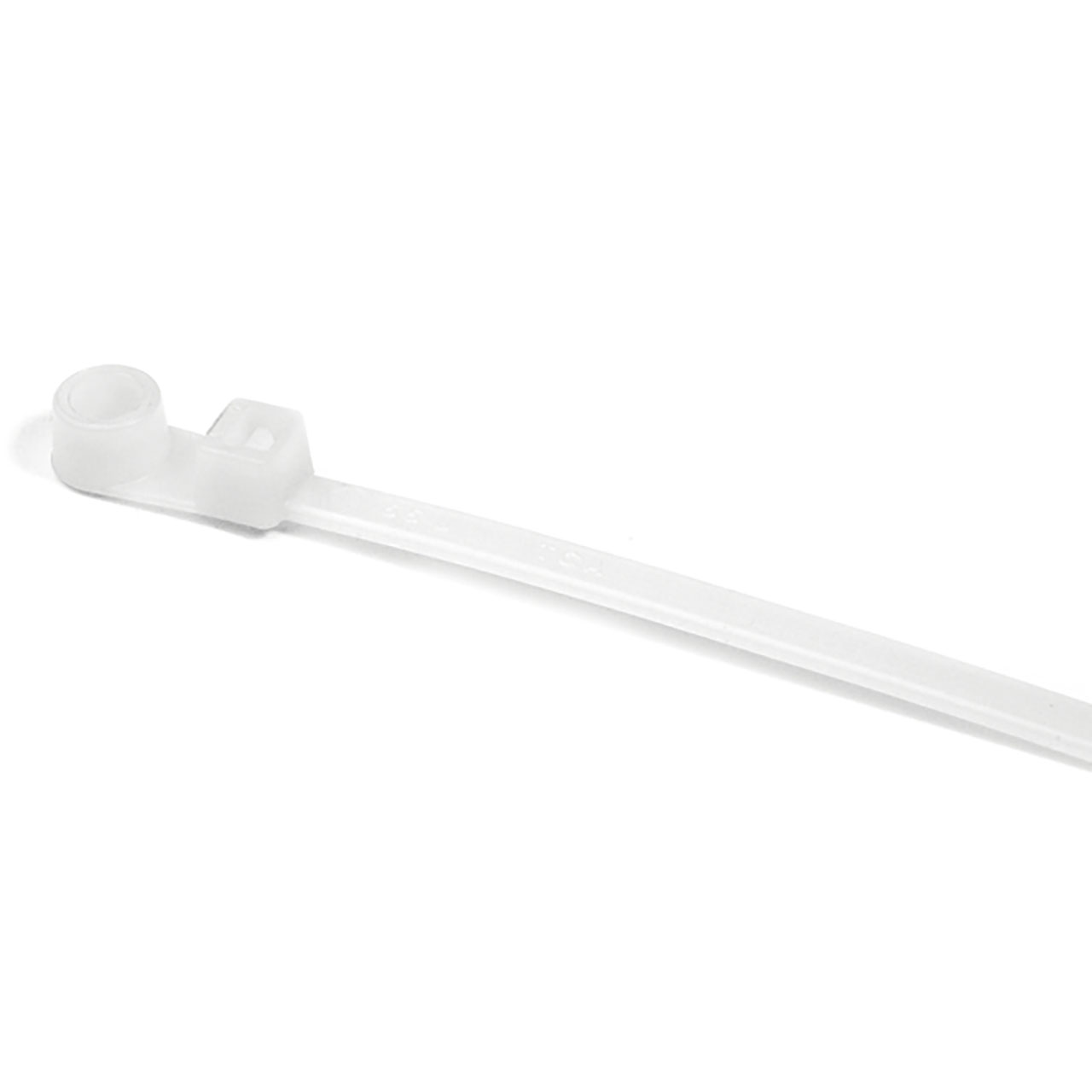 Cable Tie 1-Piece with Screw Mount, 12.4" Long, #10 Screw, 3.4" Max Bundle Dia, 50lb, PA66, Natural, 100 per Package