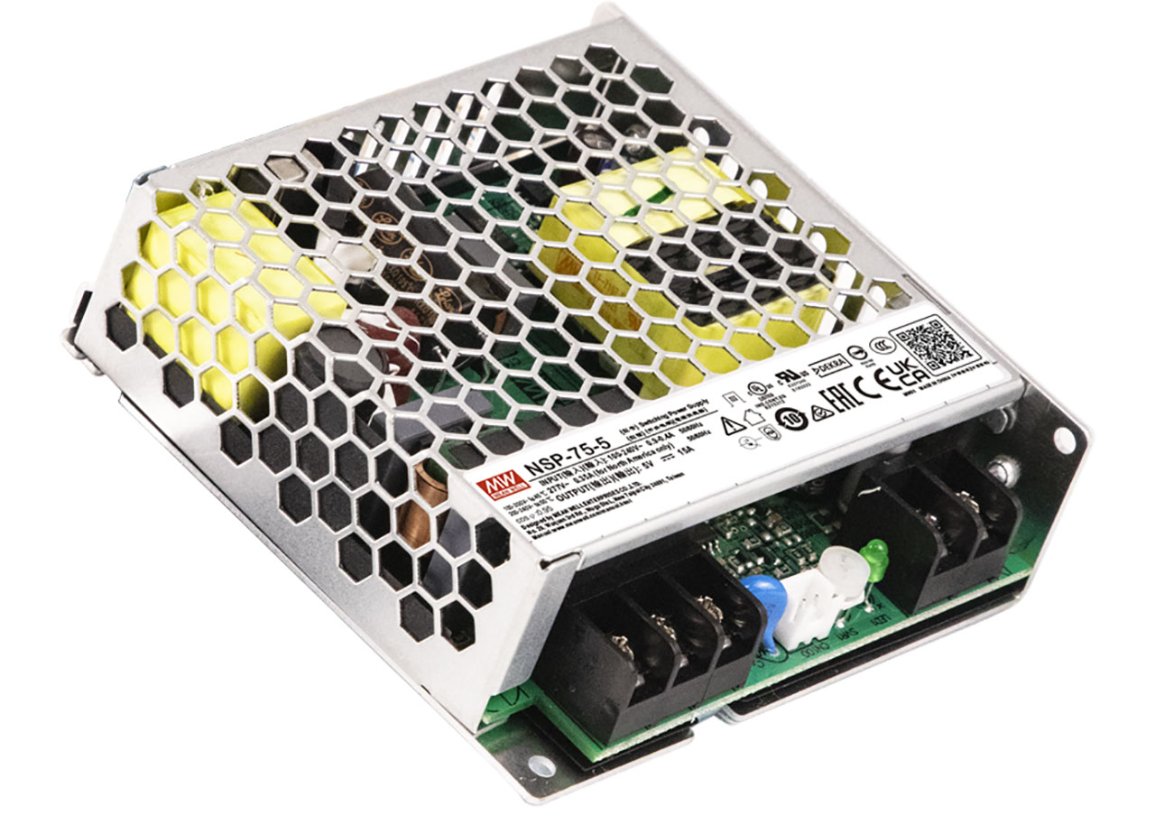 PWR SPLY,SW,ENCL,MED,5V@15A,75W,85-305VAC,PFC