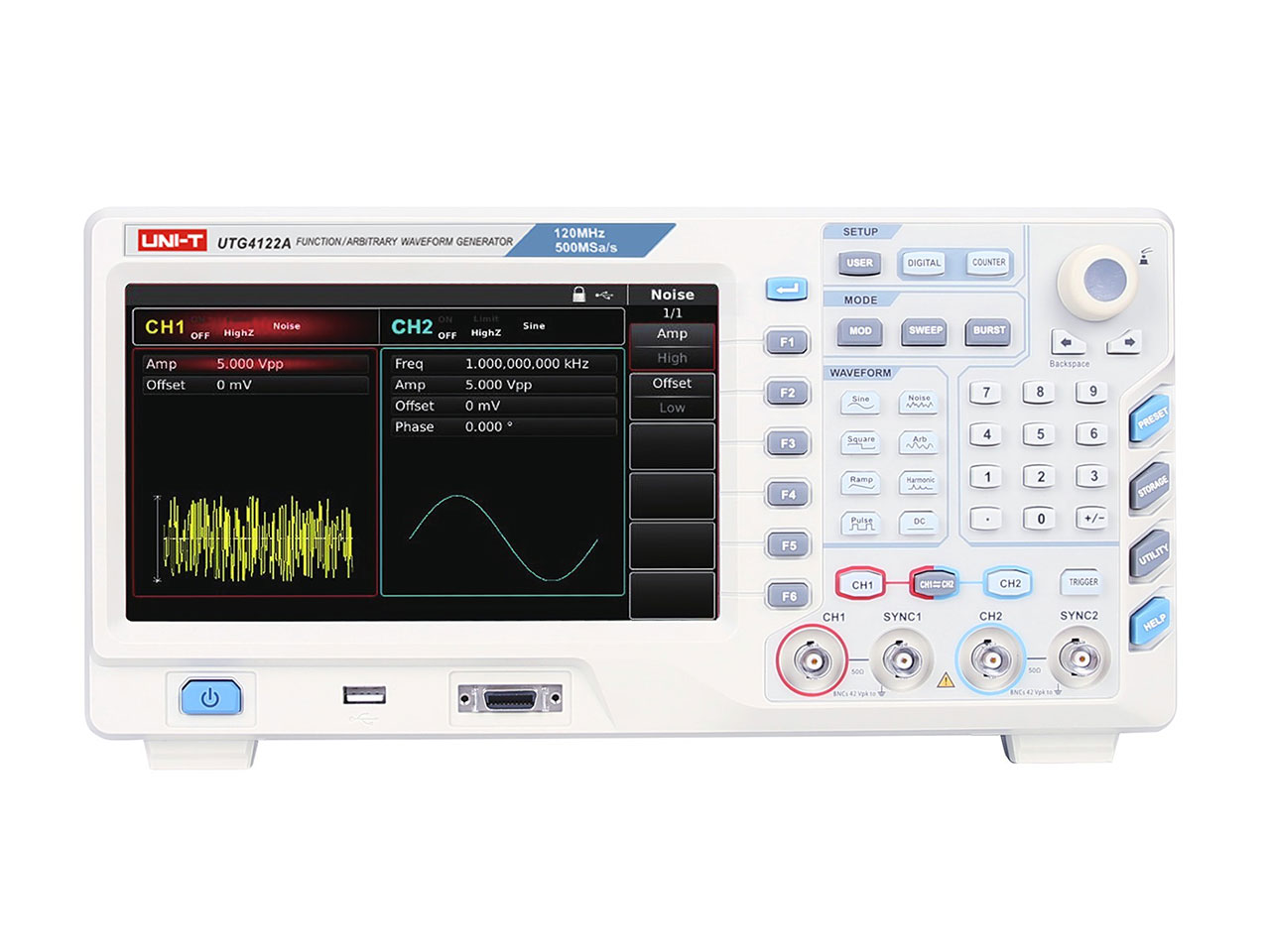 120MHz 2Ch Peformance-Series Arbitrary Waveform Generator