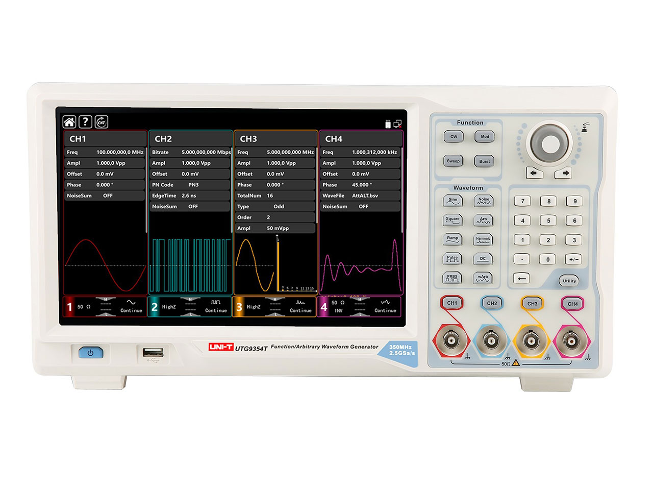 350MHz 4Ch Elite-Series Arbitrary Waveform Generator