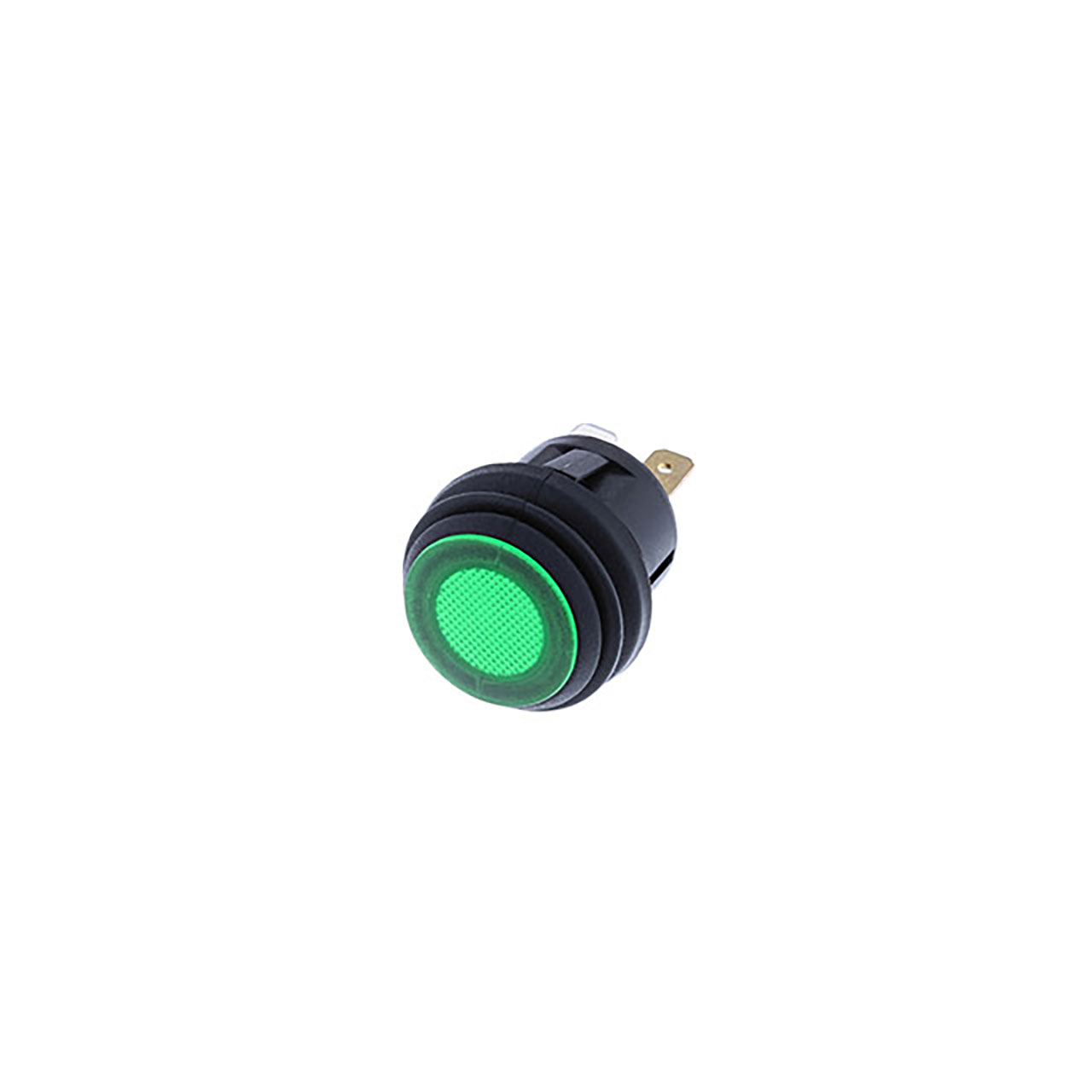 Snap-In Push Button - 3P SPST OFF-ON Green LED - IP65