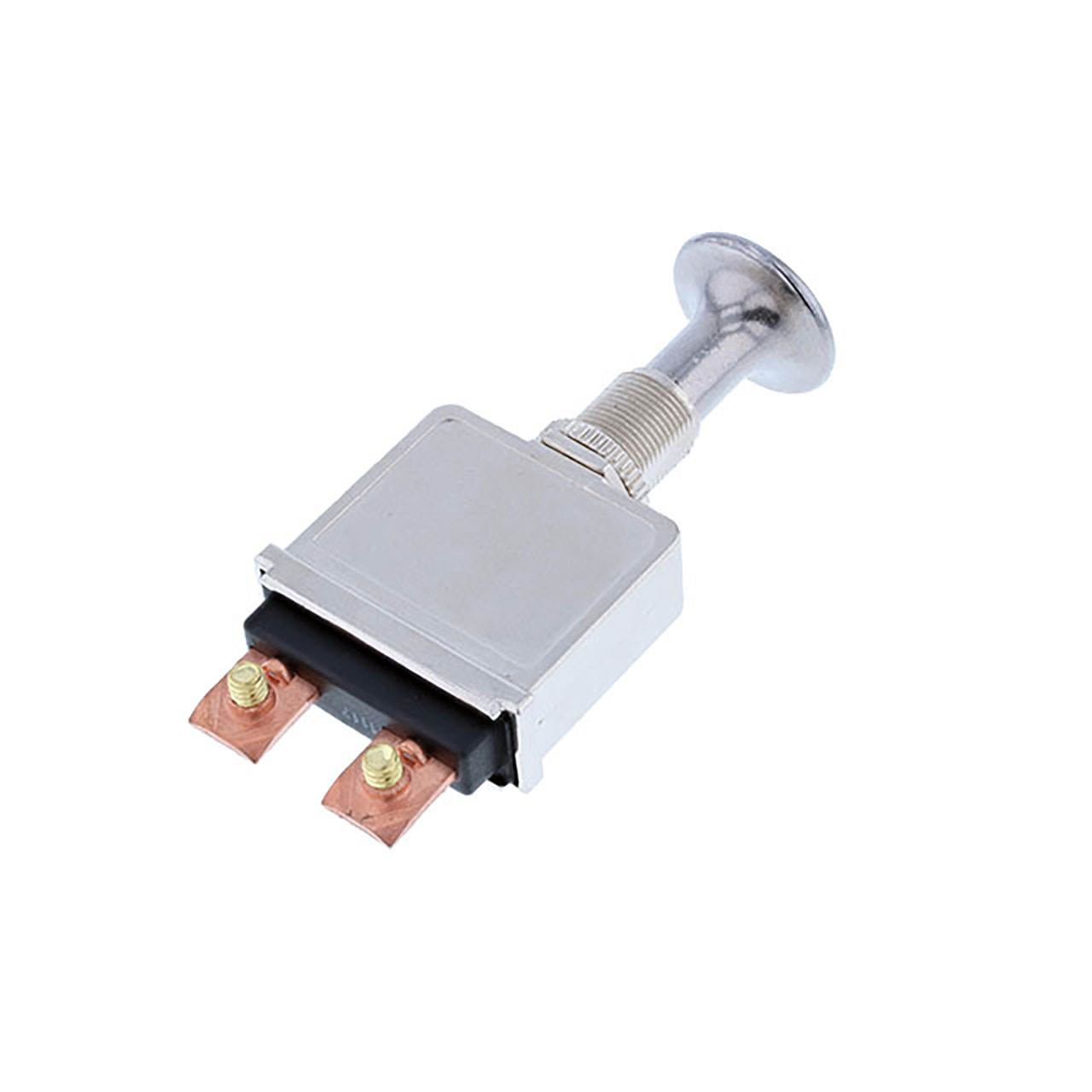 Heavy Duty Push Pull - 2P SPST OFF-ON Chrome Plated