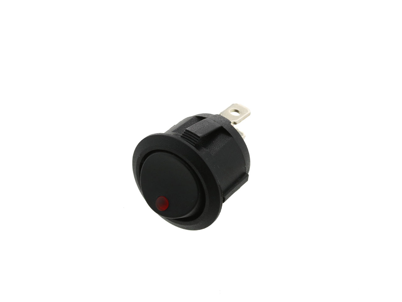 Round Rocker - 3P SPST OFF-ON Red LED 20A 14VDC