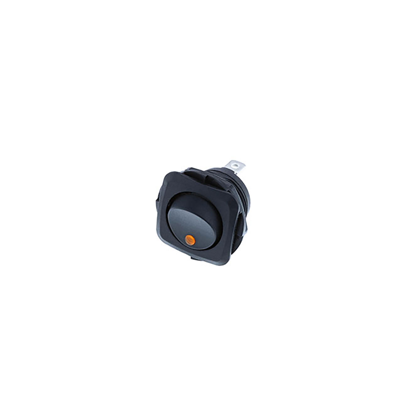 Square Actuator-Round Rocker - 3P SPST OFF-ON Amber LED