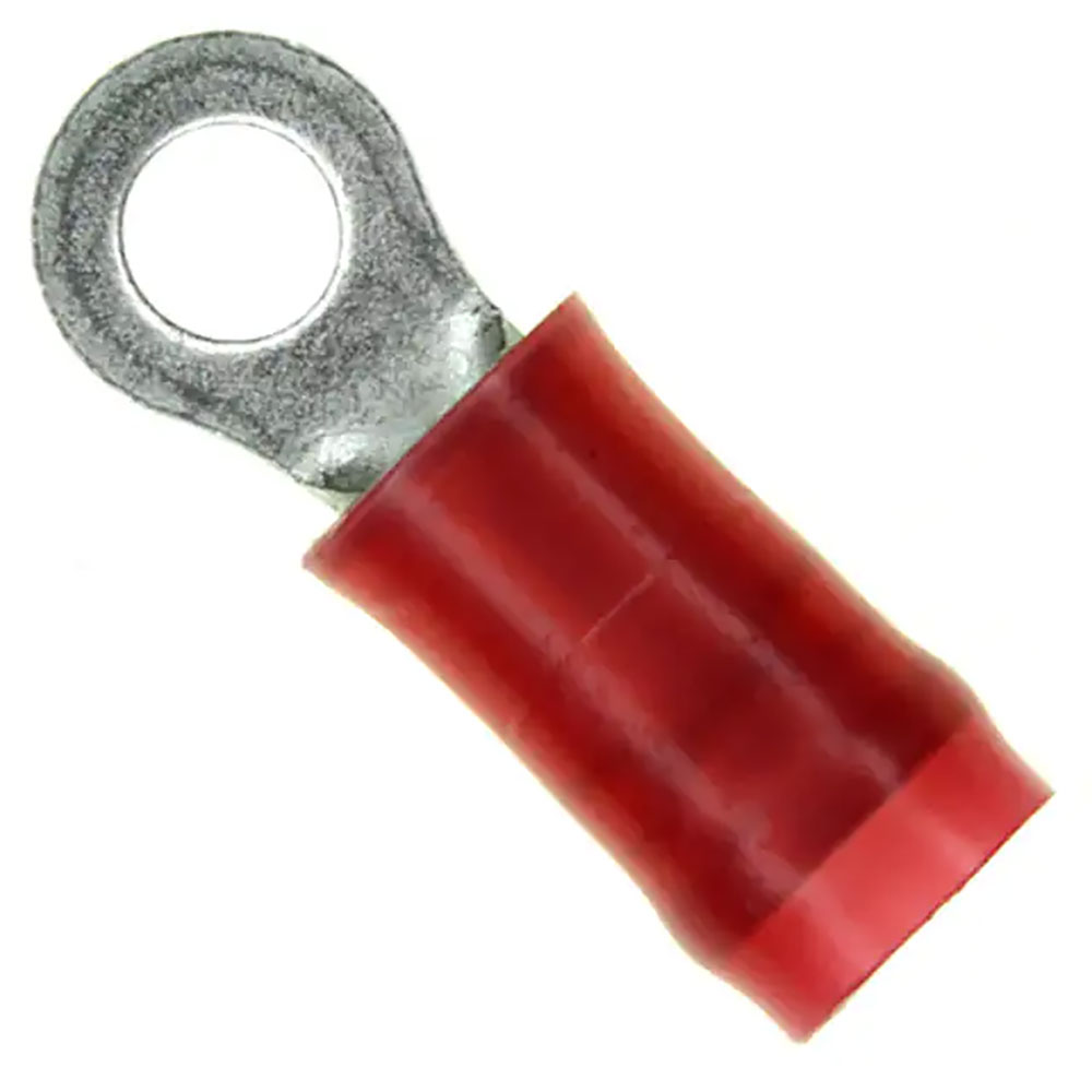 Ring Terminal 4 Stud Circular 16-22 AWG Crimp Insulated Red Loose Piece