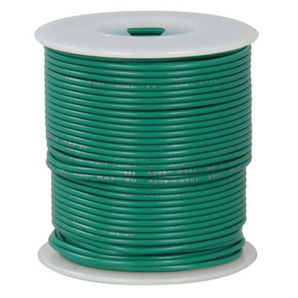 22 AWG Green Stranded Tinned-Copper Hook-Up Wire 100 Feet UL1007/UL1569