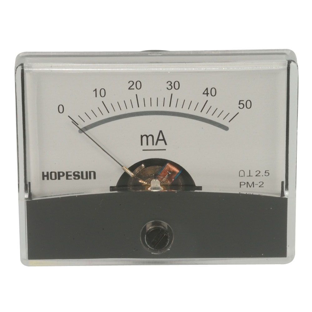 Analog Ammeter Current Panel Meter 50mA DC 60x47mm