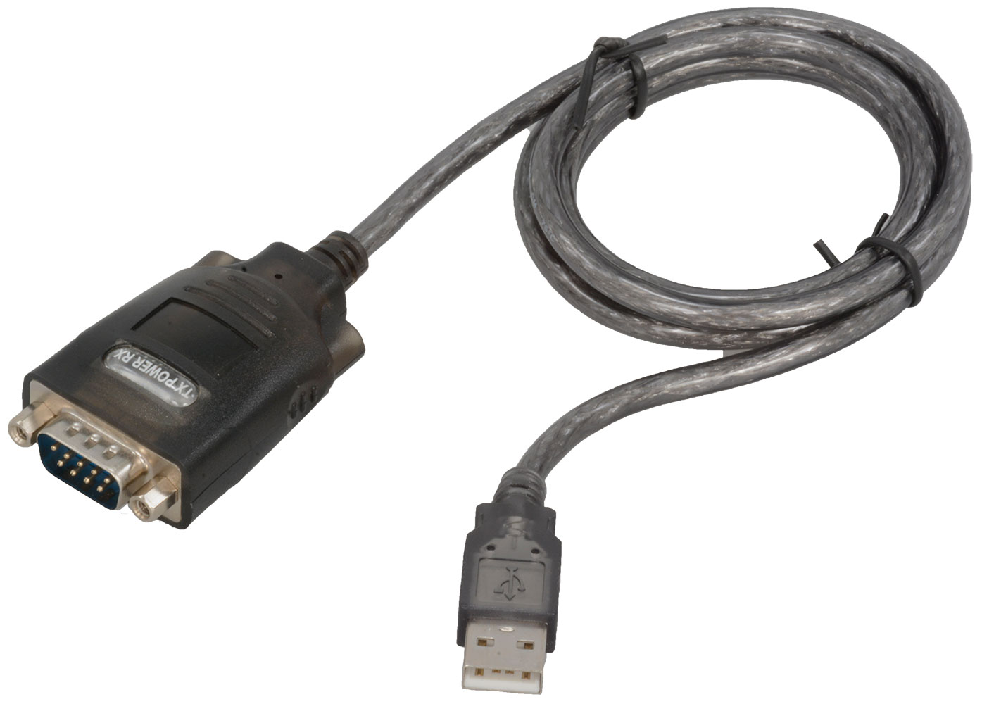 RS-232 DE9 Male to USB 2.0 Serial Port Adapter 3.5 Foot