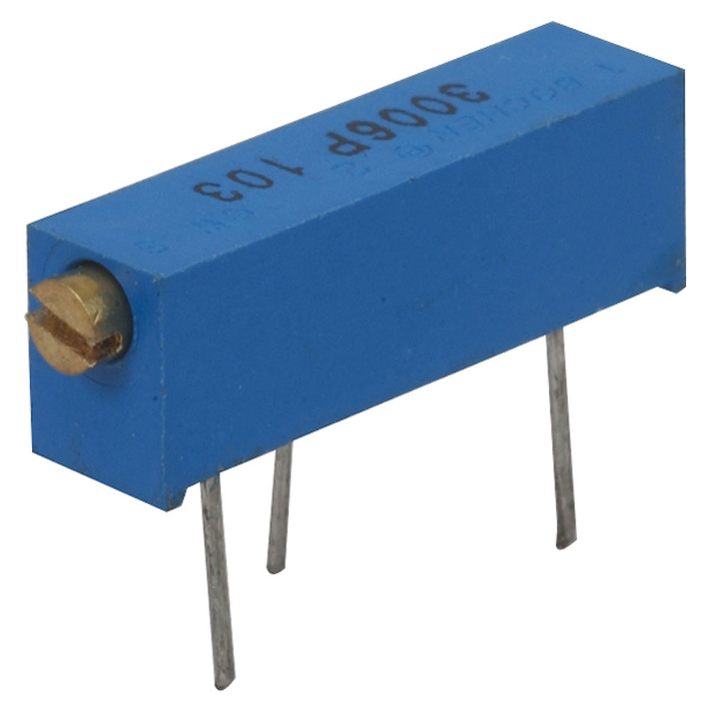 3/4" Rectangular 20KΩ 3/4W 15-Turn Trimming Potentiometer