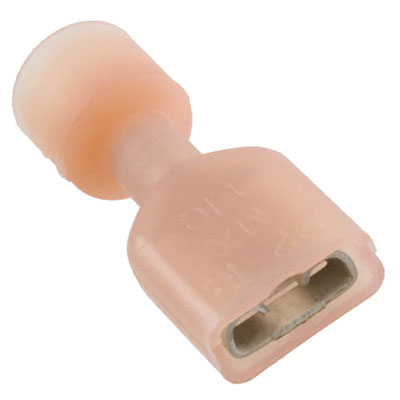 Quick Connect Connector 0.250" Female 22-18 AWG Salmon Crimp Fully Insulated