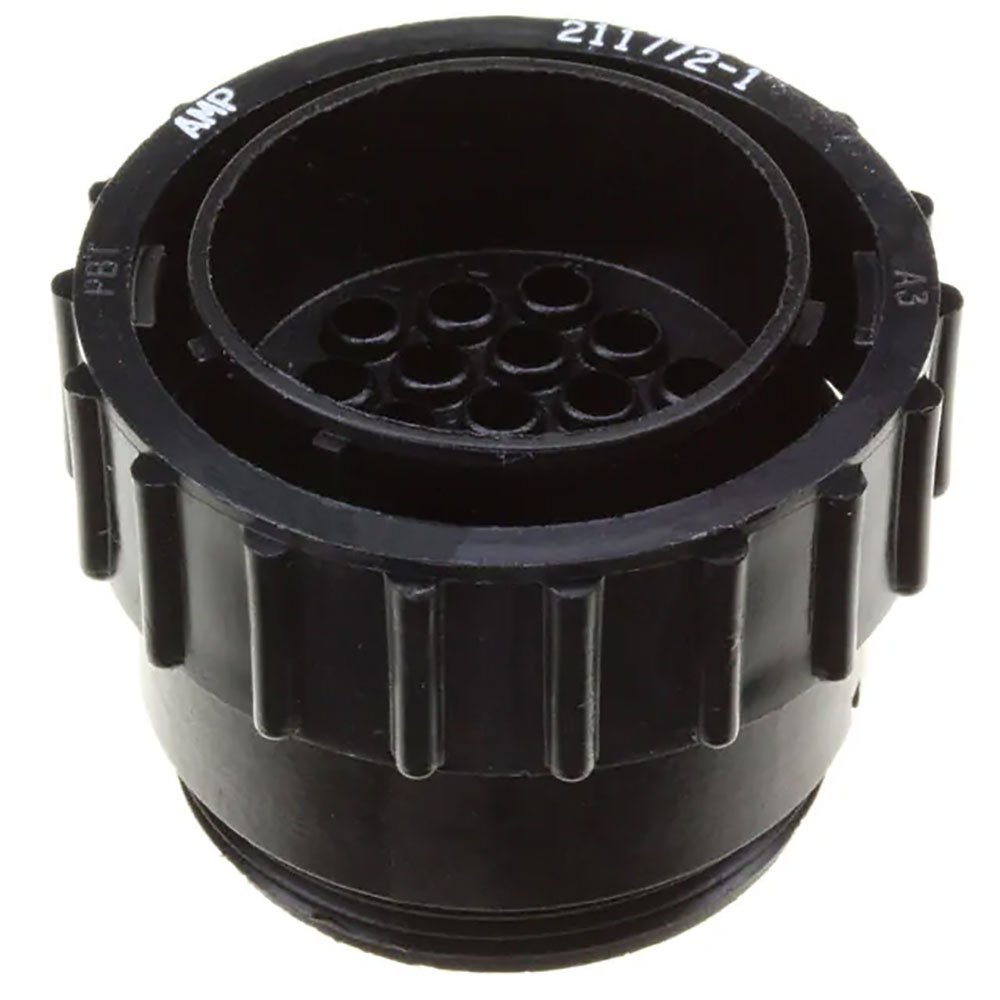 19 Position Male Circular Connector Plug Housing Free Hanging (In-Line) Coupling Nut
