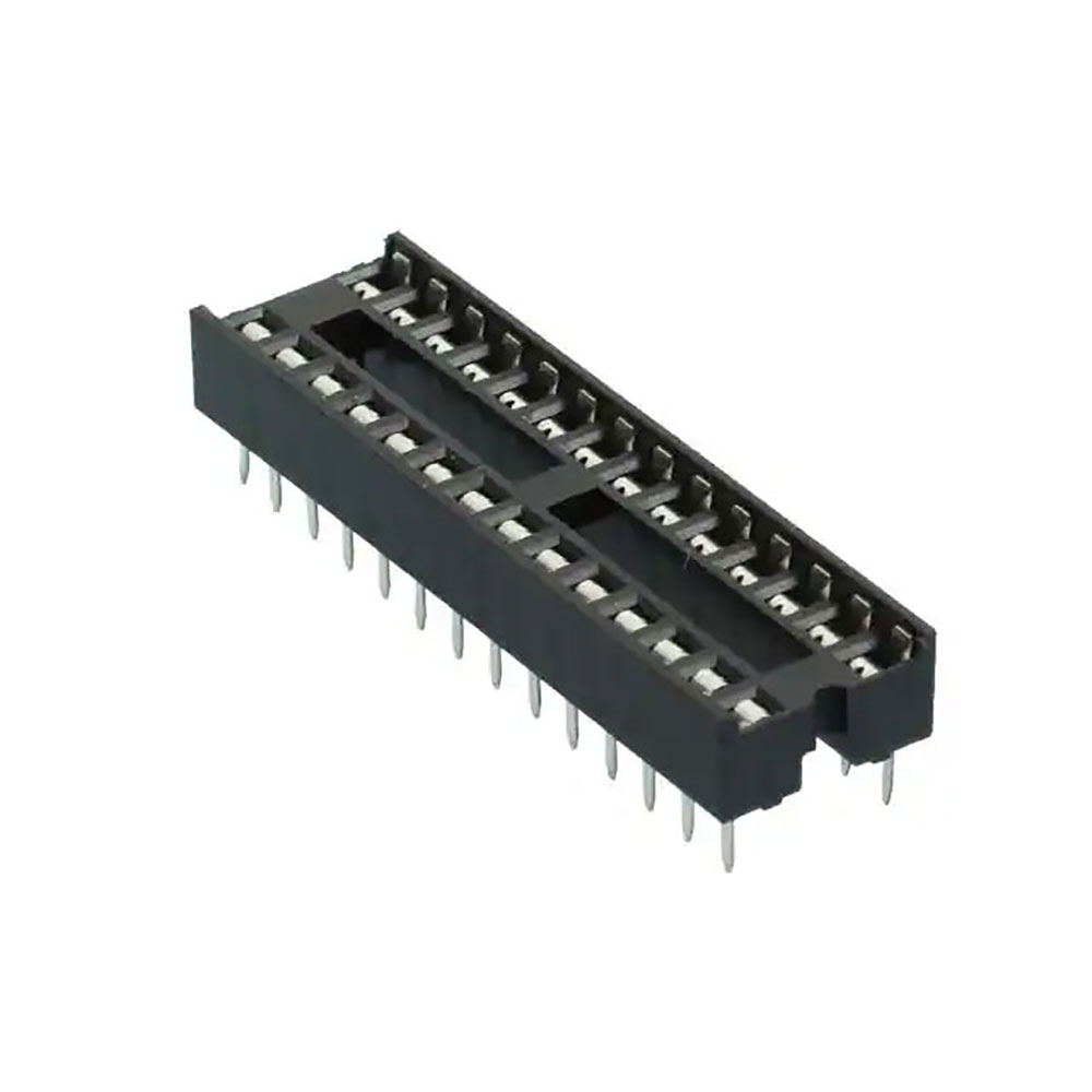 Connector DIP Socket Socket 28 Position 2.54mm Solder Straight Through Hole Dual Wipe