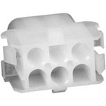 Universal MATE-N-LOK 6-Position 2-Row Rectangular Receptacle Housing for Male or Female Contacts 0.25" (6.35mm) Panel Mount Crimp Loose Piece