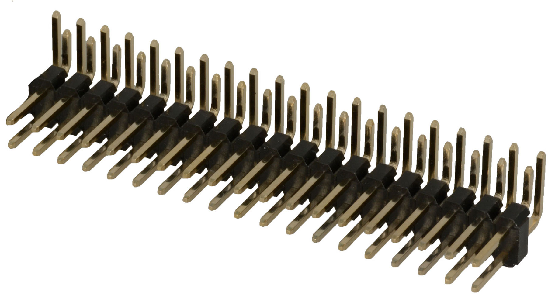 Connector Unshrouded Header 40 Position 2.54mm Solder Right Angle