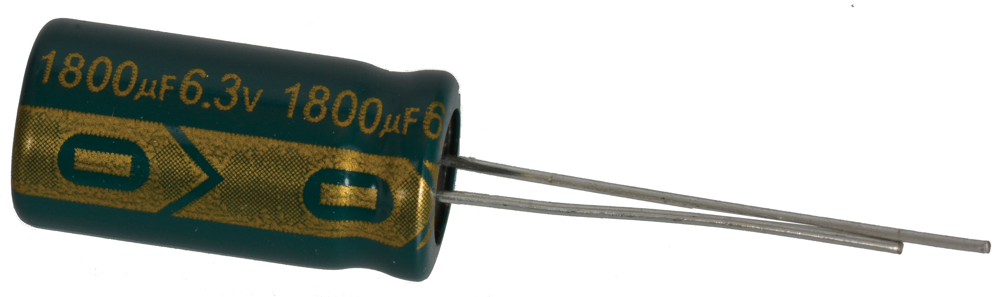 Capacitor 1800 uF 6.3 Volt &plusmn;20% 10x20mm Radial 5mm 1450ma 8000 Hour