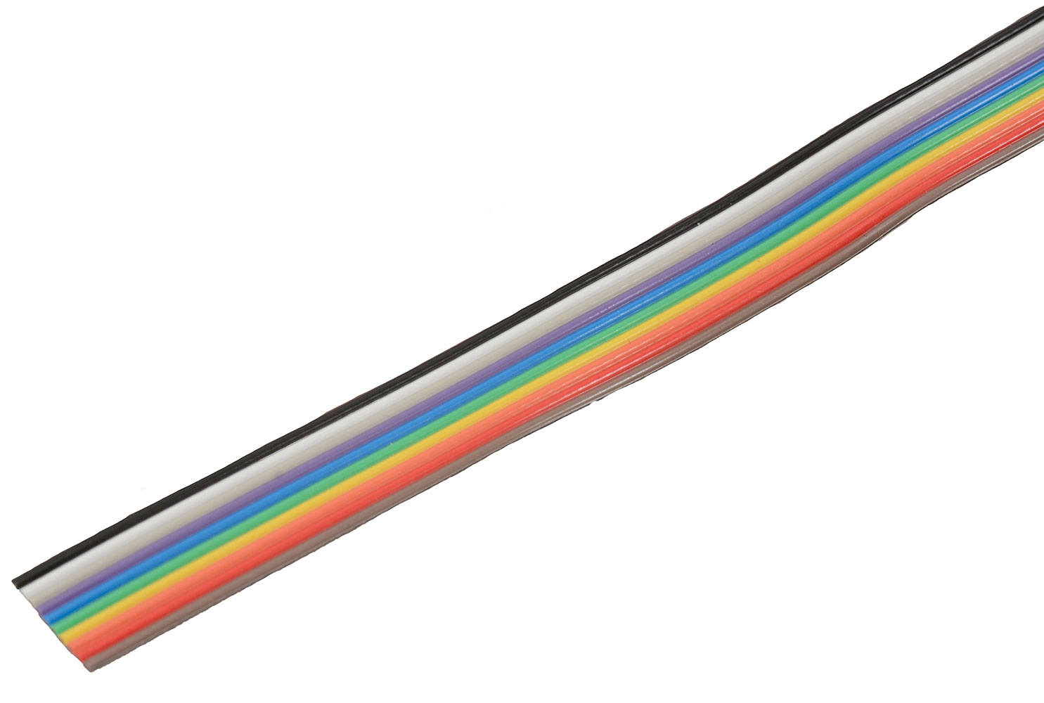 10 Conductor Multicolor Flat Ribbon Cable 28AWG 10 Feet