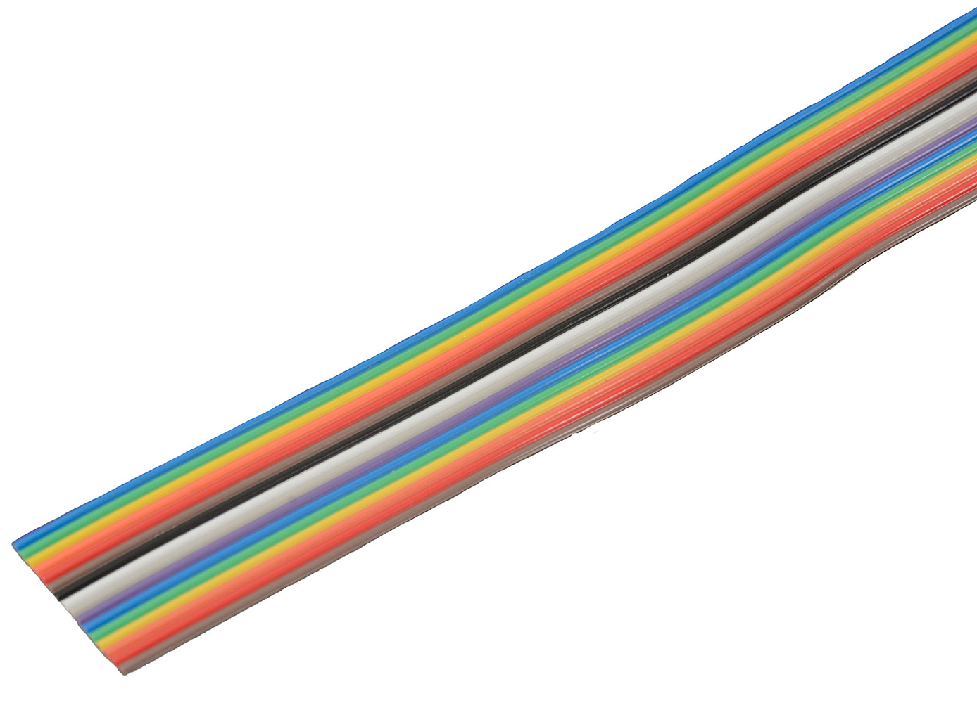 16 Conductor Multicolor Flat Ribbon Cable 28AWG 10 Feet