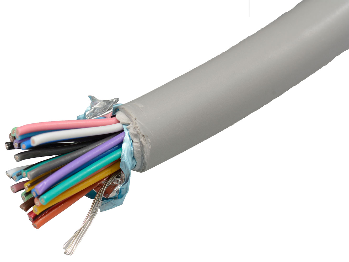 Multiconductor Cable 25 Conductor Shielded 24 AWG Stranded 100 Foot Length