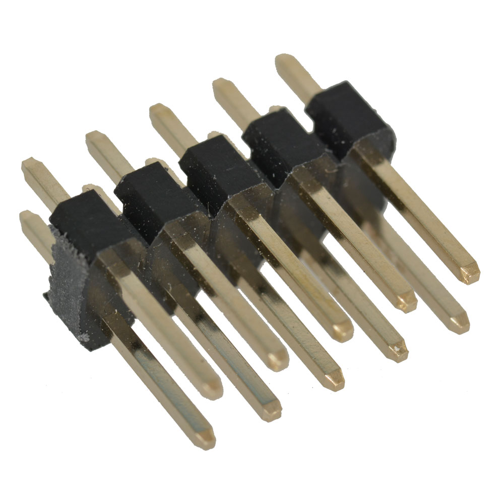 Connector Unshrouded Header 10 Position 2.54mm Solder Straight Thru-Hole Gold