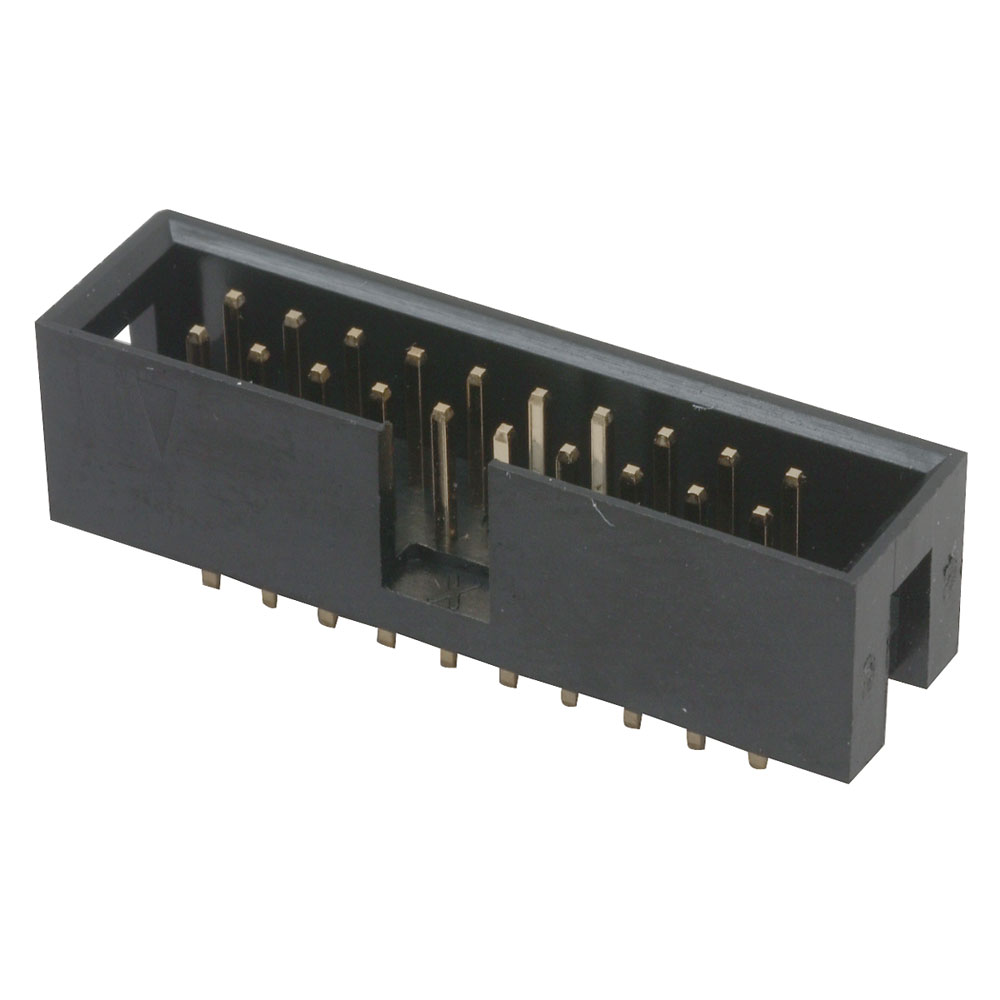 Header Low Profile Shroud 20Pin Straight .100" 2.54MM Male Shrouded Header