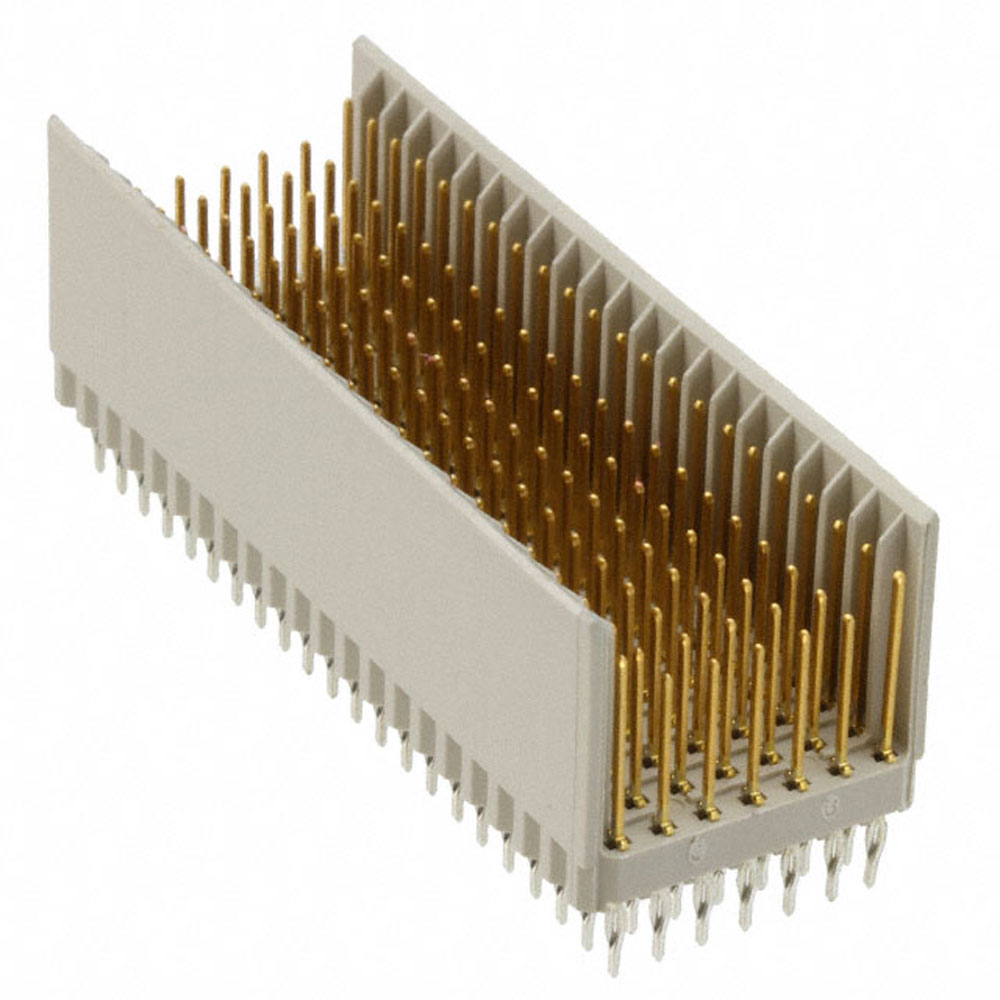 Connector Hard Metric PL 154 Position 2mm Press Fit Straight Thru-