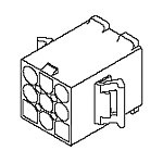 6 Position 0.093" (2.36mm) Power Connector Housing Plug