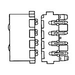 Connector Wire to Board Header 4 Position 5.08mm Solder Right Angle Thru-Hole