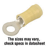 Ring Tongue Terminal 12 AWG 29.16mm 9.53mm Tin Loose Piece