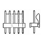 Connector Wire to Board Header 8 Position 2.54mm Solder Straight Thru-Hole