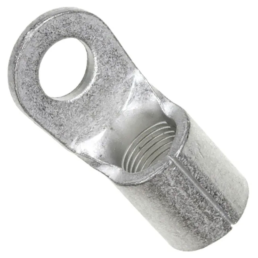 Ring Terminal 1/4 Stud Circular 4 AWG Crimp Non-Insulated Loose Piece