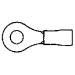 Ring Tongue Terminal 16-22 AWG 20.24mm 7.14mm Tin Loose Piece